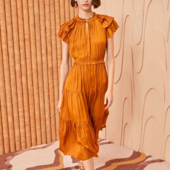 Ulla Johnson Dresses & Skirts - NWOT ULLA JOHNSON Blaire Midi Dress in Goldenrod XS $590